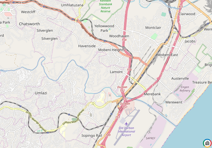 Map location of Lamontville